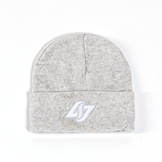 CLG Holiday Beanie in White - Front View