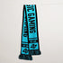 CLG Winter Scarf in Black and Teal - Front View