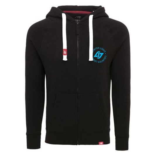 CLG Loyalty Zip Up in Heather Black - Front View