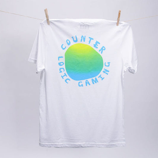 CLG Mind is a Blur Tee in White - Back View
