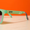 CLG Goodr - Sea Algae Sunglasses in Green - Left View Close Up