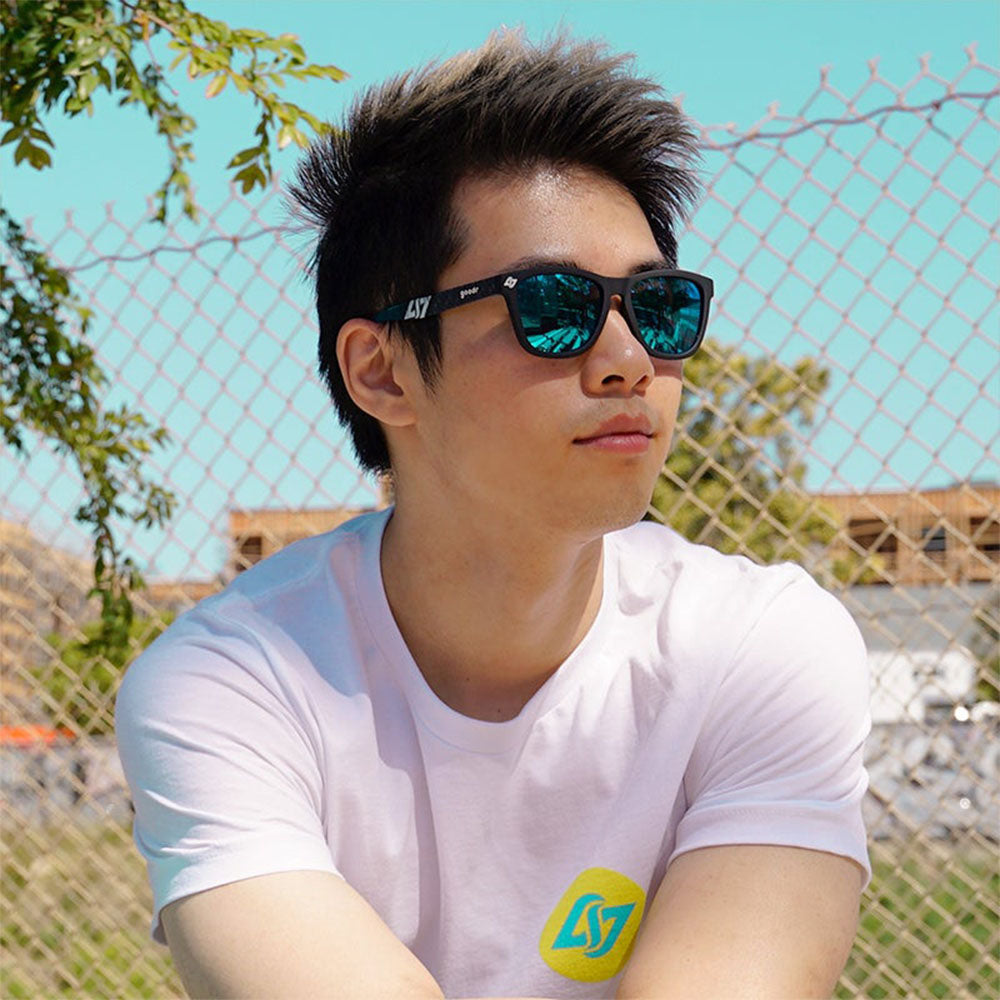 CLG Goodr - Stare Into The VoiD Sunglasses in Black - Front View
