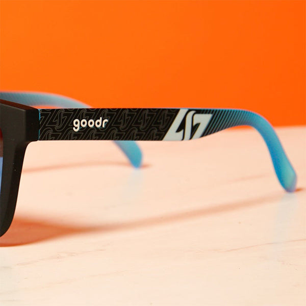 CLG Goodr - Stare Into The VoiD Sunglasses in Black - Left View Close Up