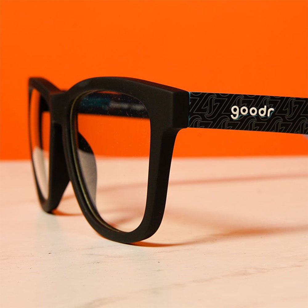CLG Goodr - Open World Glasses Success in Black - Left View Close Up