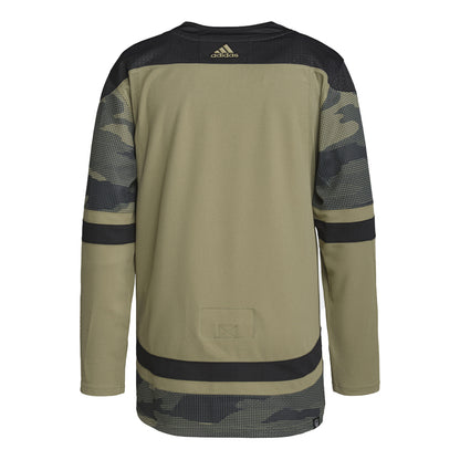 Adidas Rangers Vets Day 22-23 Authentic Blank Jersey In Green & Black - Back View