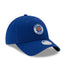 Women's New Era Knicks 9TWENTY Shiny Patch Adjustable Hat in Blue - Front Right View