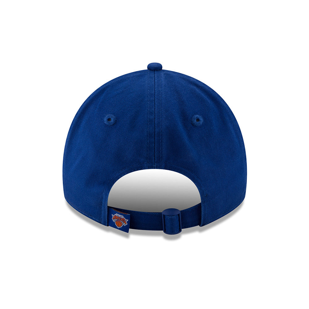 Women's New Era Knicks 9TWENTY Shiny Patch Adjustable Hat in Blue - Back View