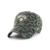 Womens '47 Brand Knicks Bagheera Clean Up Hat In Green & Black - Angled Left Side View