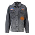 Women's Wild Collective Knicks Ombre Denim Jacket In Grey - Front View