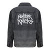 Women's Wild Collective Knicks Ombre Denim Jacket In Grey - Back View
