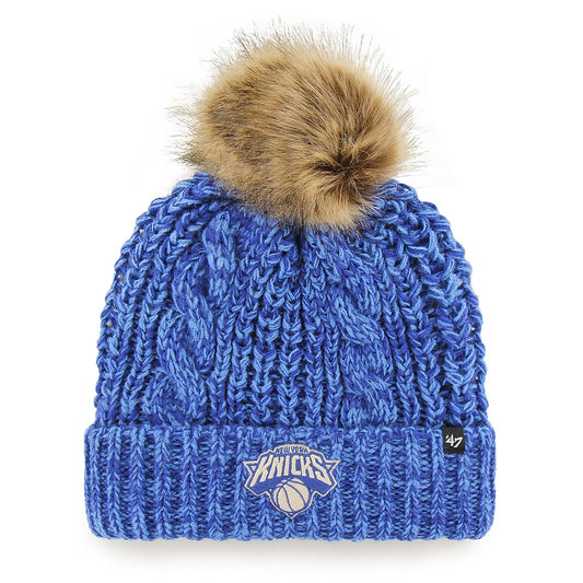 Womens '47 Brand Knicks Meeko Cuff Knit In Blue - Front View