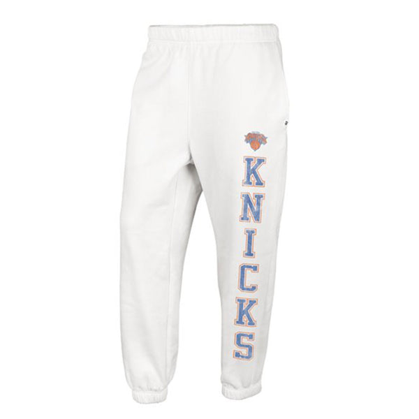 Women's '47 Brand Knicks Harper Jogger Pants In White - Front View