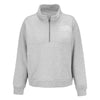 Womens Wild Collective Knicks Quarter Zip Pullover in Grey - Front View