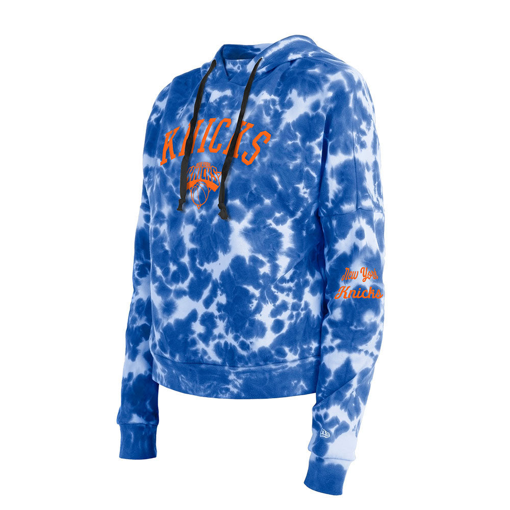 Blue white tie online dye hoodie