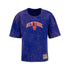 Women's Mitchell & Ness Knicks Acid Wash T-Shirt in Blue - Front View