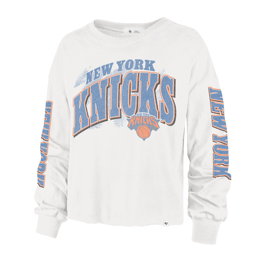 New York Knicks Pro Standard Women's Retro Classic Cropped Boxy T-Shirt -  Cream