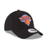 New Era Knicks 9Forty The League Adjustable Hat in Black - Front Right View