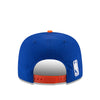 New Era Knicks Two-Tone 9Fifty Snapback Hat in Blue and Orange - Back View
