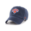 '47 Brand Knicks Navy Primary Logo Clean Up Hat in Blue - Left View