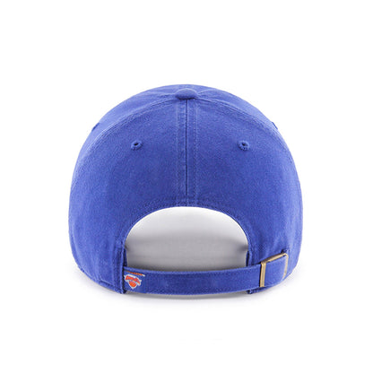 '47 Brand Knicks Ball Logo Royal Clean Up Hat in Blue - Back View