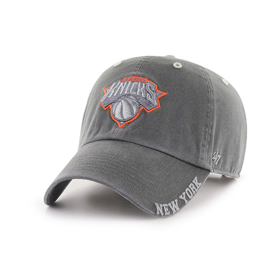 '47 Brand Knicks Grey Ice Clean Up Hat in Gray - Left View