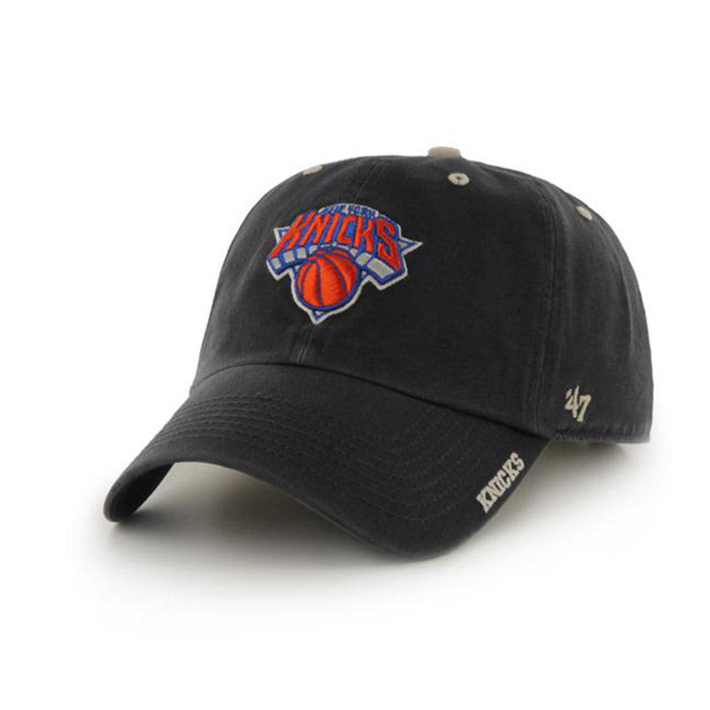 '47 Brand Knicks Navy Ice Clean Up Hat in Black - Left View