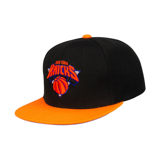 Mitchell & Ness Knicks Reload Snapback Hat in Black - Left View