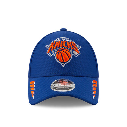 New Era Knicks 9FORTY Rush Adjustable Hat in Blue - Front View
