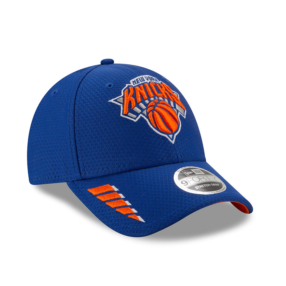 New Era Men's Blue New York Knicks Marble 9FORTY Trucker Snapback