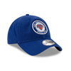New Era Knicks 9TWENTY Circle Patch Adjustable Hat in Blue - Front Right View