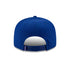 New Era Knicks 9FIFTY Turn Logo Snapback Hat in Blue - Back View