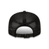 New Era Knicks 9FIFTY Herringbone Snapback Hat in Black - Back View