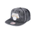 Mitchell & Ness Knicks Black Snow Wash Natural Snapback Hat in Faded Denim - Front View