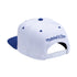Mitchell & Ness Knicks XL Pop Team Snapback Hat in White - Back Right View