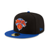 New Era Knicks Two Tone 59Fifty Fitted in Black - Front Left View
