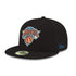 New Era Knicks Black 59Fifty Fitted in Black - Left View