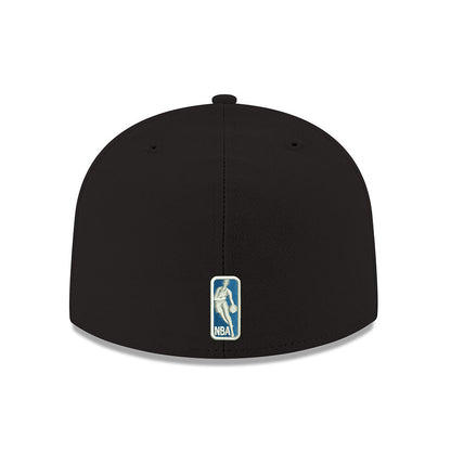 New Era Knicks Black 59Fifty Fitted in Black - Back View