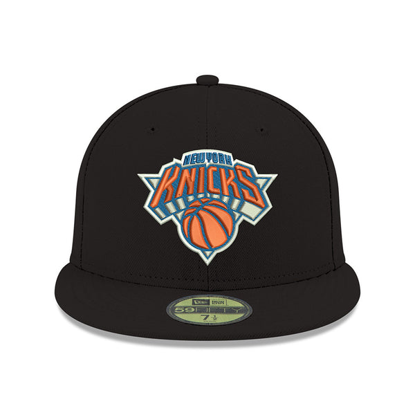 New Era Knicks Black 59Fifty Fitted in Black - Front View