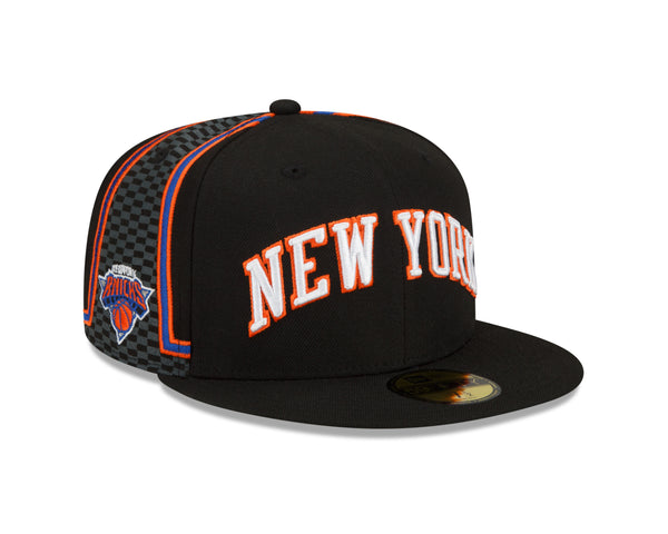 New Era Knicks 21-22 City Edition Official 5950 Hat in Black - Front Right View