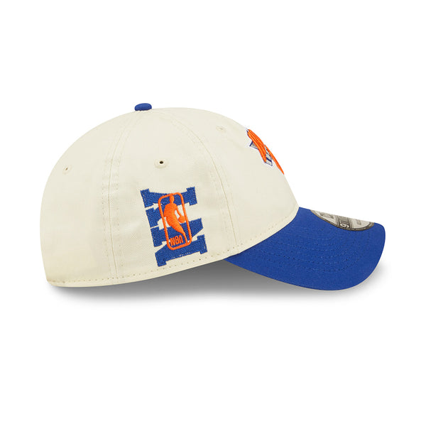 New Era Knicks 2022 Draft 920 Adjustable Hat In White, Blue & Orange - Right View