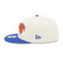 New Era Knicks 2022 Draft 950 Snapback Hat In White, Blue & Orange - Left View