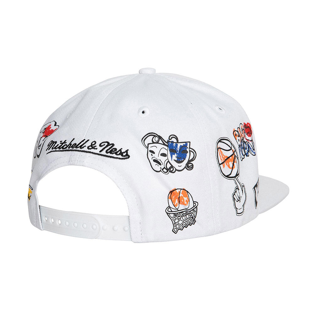New York Knicks NBA SILHOUETTE PINSTRIPE Royal-White Fitted Hat
