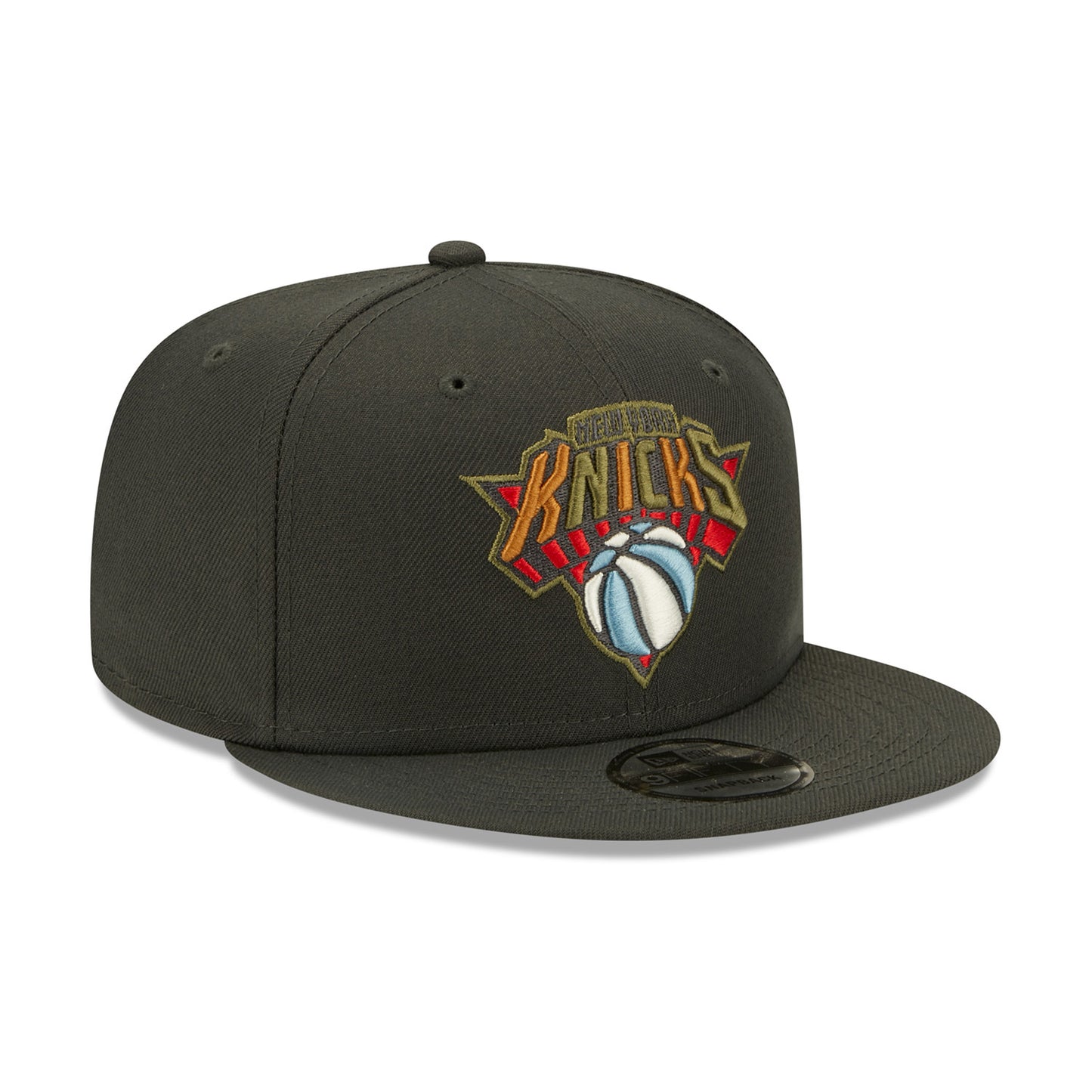 New Era Knicks Multi Color Logo Snapback - Angled Right Side View