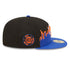 New Era Knicks Skyline Tip Off Fitted Hat In Blue, Black & Orange - Right Side View