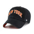 '47 Brand Knicks 22-23 City Edition Clean Up Hat In Black & Orange - Angled Left Side View