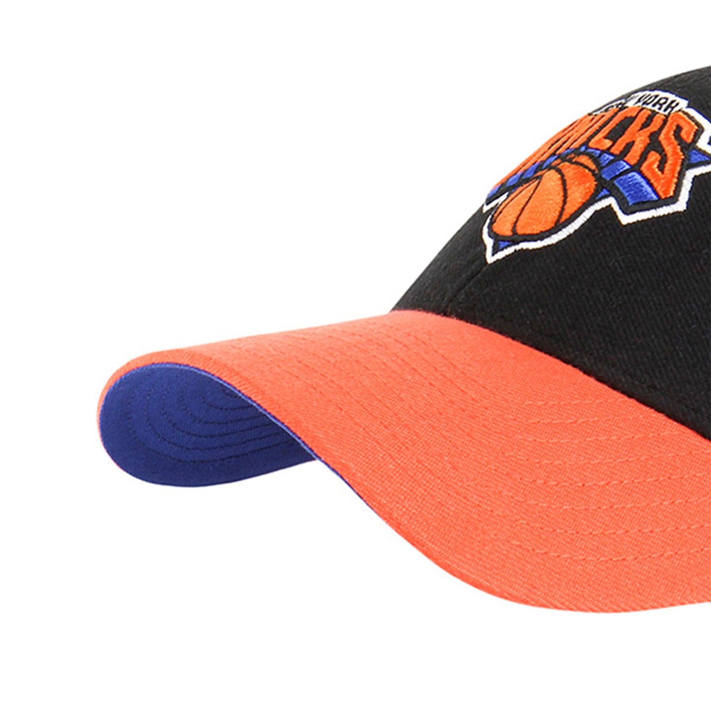'47 Brand Knicks 23-23 City Edition MVP Hat In Black & Orange - Zoom View On Bill