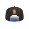 New Era Knicks City Edition 22-23 Alt Snapback Hat In Black, Orange & Blue - Back View