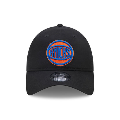 New Era Knicks City Edition 22-23 Alt Adjustable Hat In Black, Orange & Blue - Front View
