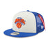New Era Knicks Alpha Collection Snapback Hat In Blue & White - Angled Left Side View