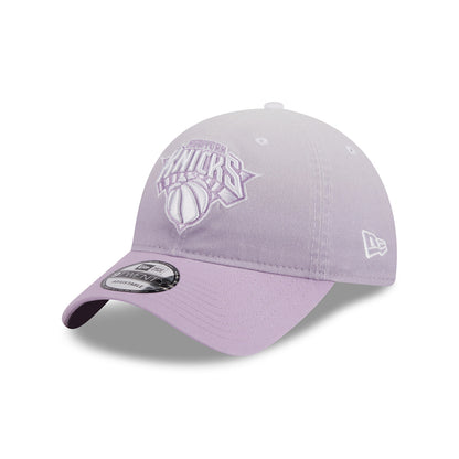 New Era Knicks Colorpack Ombre Purple Adjustable Hat - Angled Left Side View